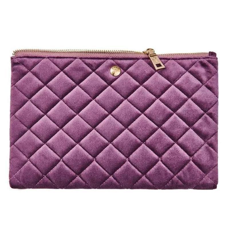 Elegant Fan Palm Clutch i Lilla - Perfekt til enhver lejlighed