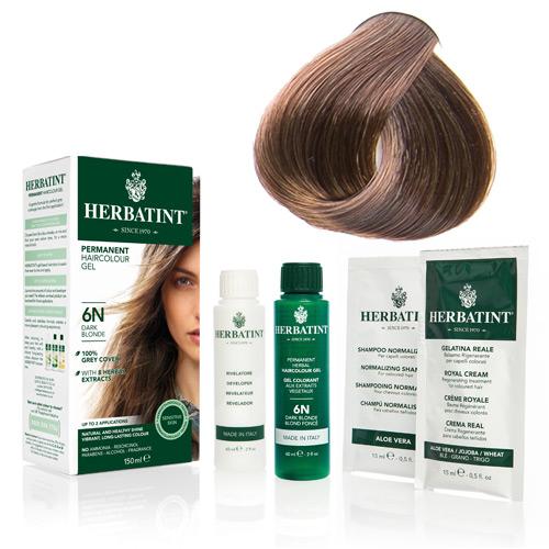 Naturfarve til Hår fra Herbatint - Mørk Gylden Blond 6D