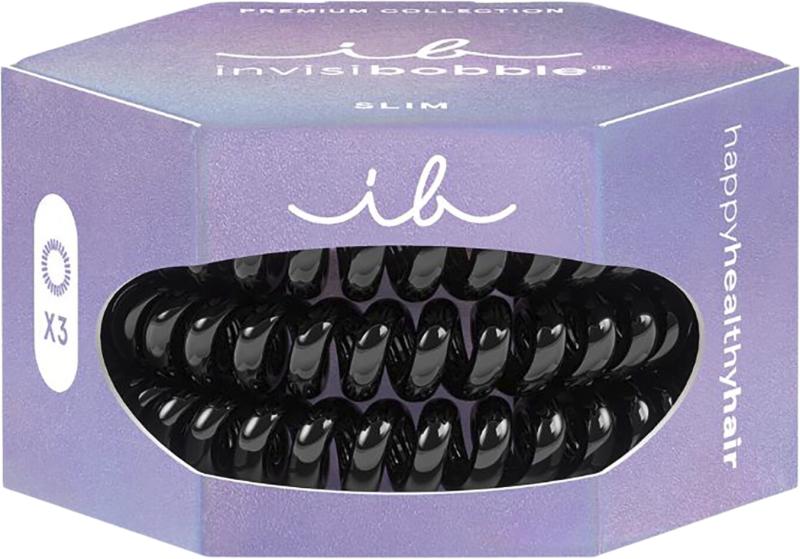 Slim Premium True Black Hårelastikker fra Invisibobble