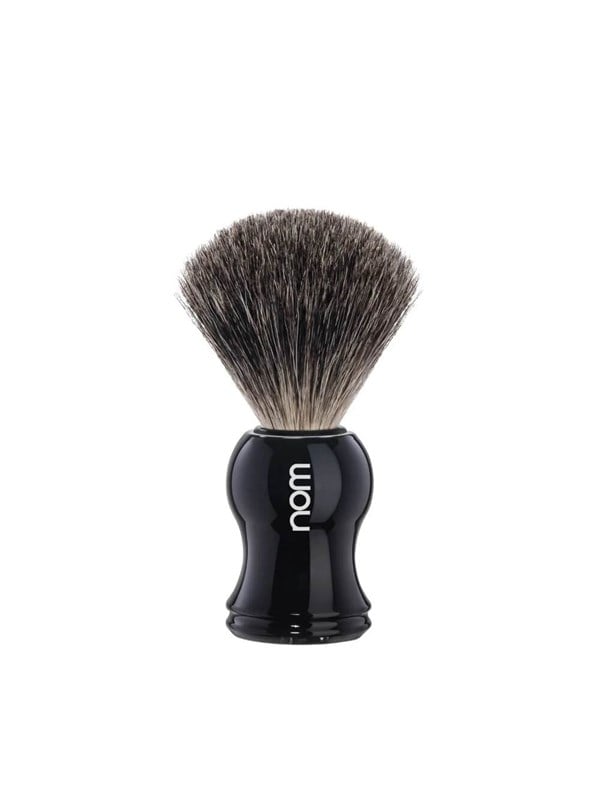 Nom Gustav Shaving Brush Pure Badger Black