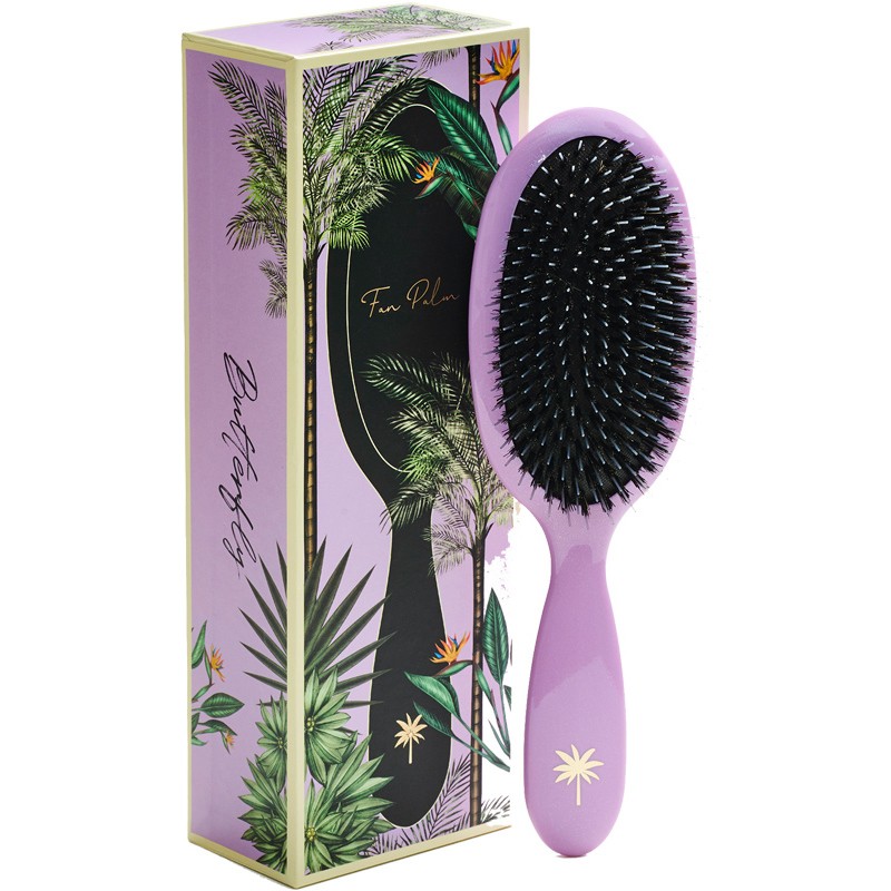 Fan Palm Hair Brush Medium Butterfly