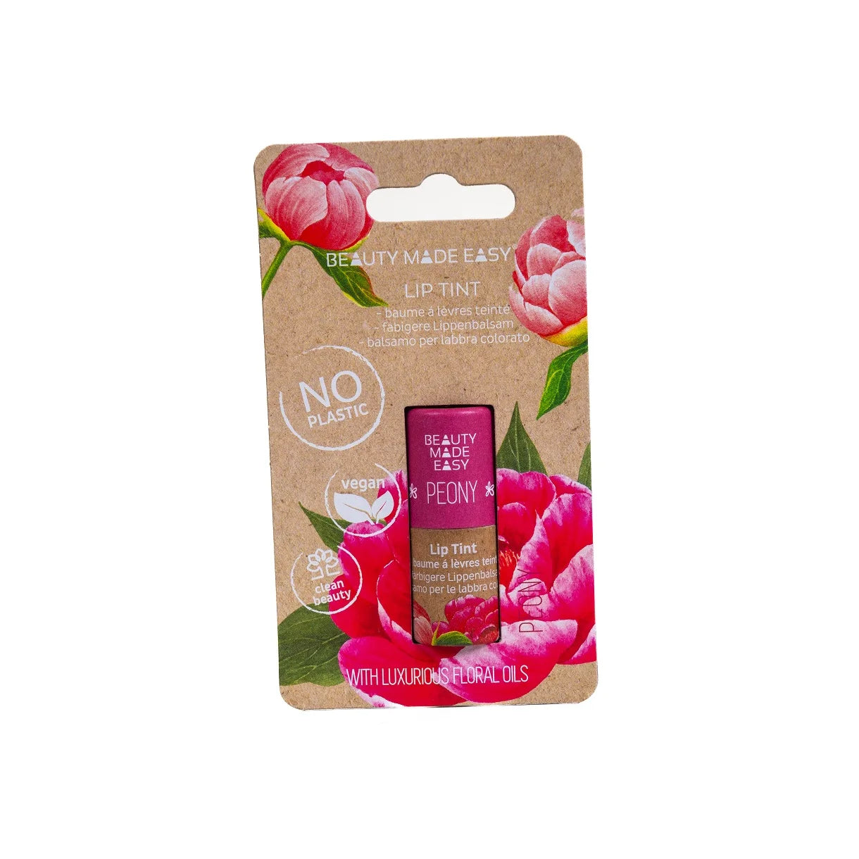 Tonet Læbepomade Tint - Pæon fra Beauty Made Easy